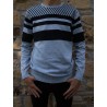 Pull Homme gris/blanc